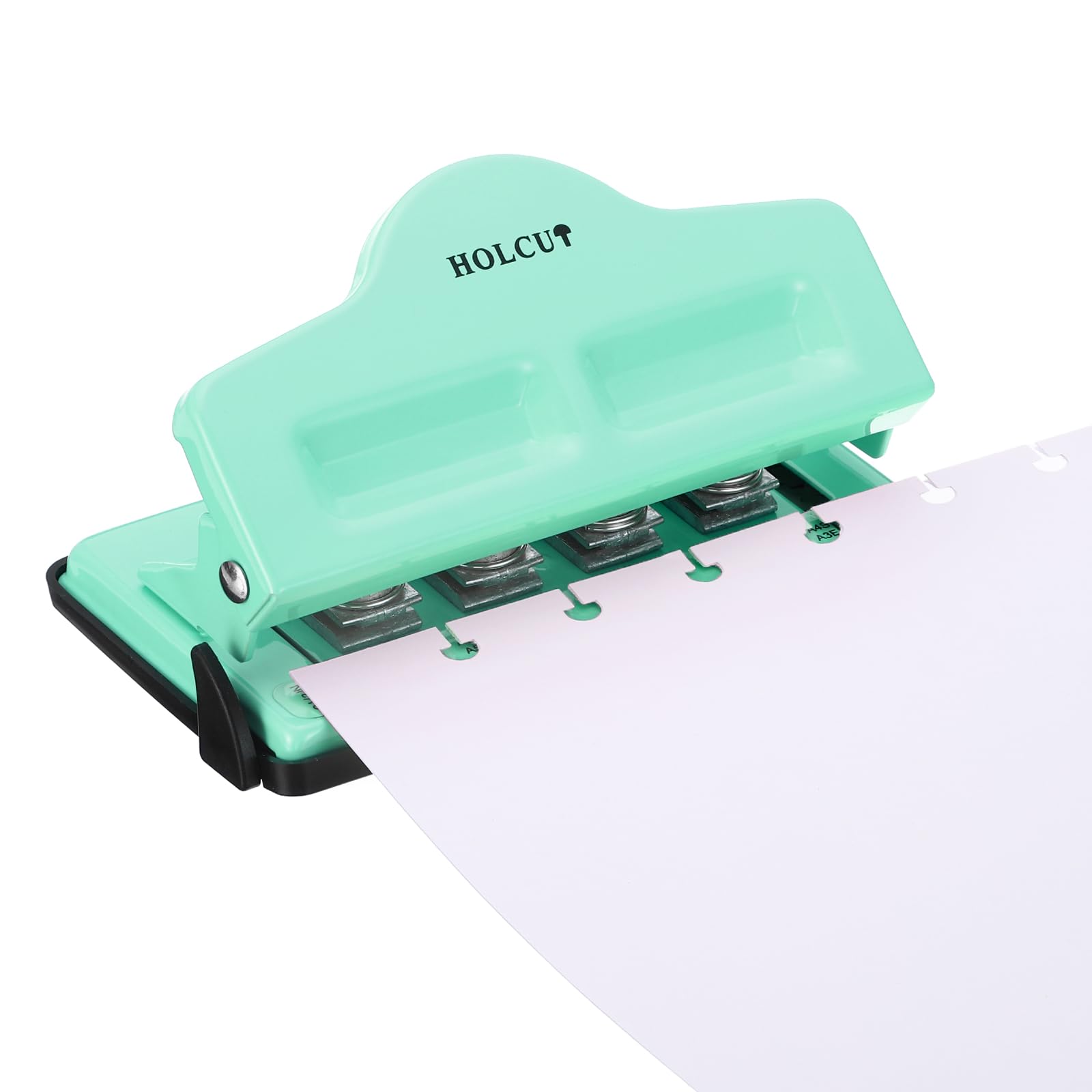 PATIKIL Mushroom Discbound Hole Punch, 4 Holes Discbound Hole Puncher for Disc Bound Planner, Punch Up to 5 Papers(Light Blue)