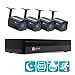 4CH DVR 1080N Video Security System 4PCS 1500TVL 720P Weatherproof Outdoor Cameras Surveillance Kit, Free iOS Android APP, Motion Detection Email Alert, IR Night Vision 65FT -No Hard Drive