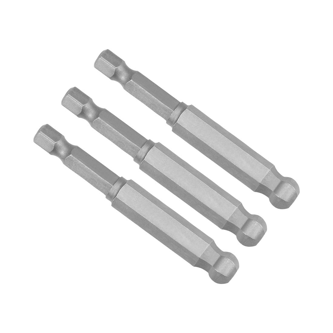 uxcell 3 Pcs H8 (8mm) Ball End Screwdriver Bits, S2