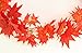 Derker 92 Feet 12 Autumn Artificial Silk Maple Leaf Garland Fall Decoration,Hanging Plant Orange Leaves Wedding Party Garlands