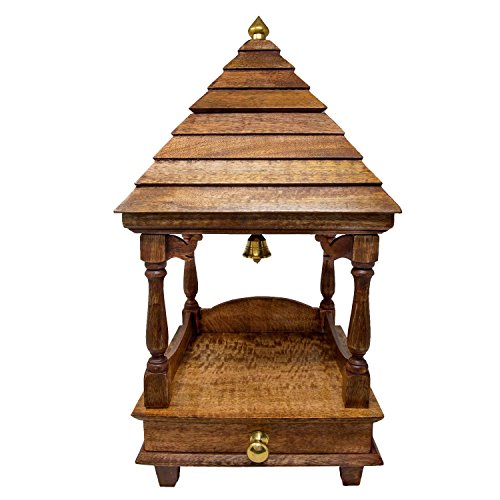 ShalinIndia Pooja Mandap Temple For Home Wooden Temple Home Temple Pooja Mandir 20x10x10 DIY