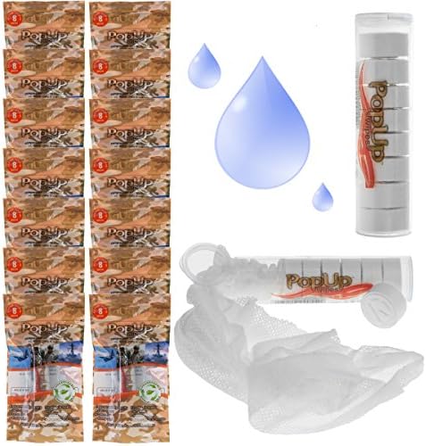 PopUp 96ct Wipes Compressed Cotton Expandable 9x10โ Towels Travel Cases Dispensers
