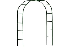 Purlyu Steel Garden Arch,Metal Pergola Arbor Green Pergola Archway Wedding Arch for Ceremon 7'8" High x 4'5" Wide, Garden Arbor for Various Climbing Plant, Outdoor Garden Lawn Backyard Green(PLGR221L)