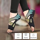 Vbestlife Yoga Socks Non Slip Women, Yoga Pilates Socks with Grips Non Slip Skid Dance Training Shoes with Toes for Pilates Ballet Barre Bikram Studio Women Men(M（37-38）)