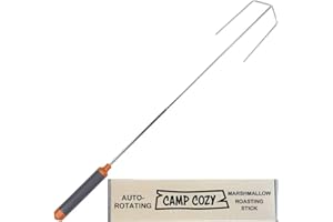 Safety Marshmallow Roasting Stick – Automatic Rotating & Heat-Resistant | Hands-Free Roaster for Perfect Campfire S’mores & Hot Dogs | Battery-Powered by Camp Cozy Outdoor