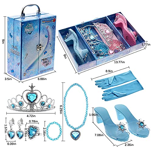 Princess Toys Gifts for 3 4 5 6 7 8 Year Old Girls,Toddler Little Girl Toys ages 3+ Year Old Birthday Easter Halloween Christmas Gifts Princess Dress Up Shoes Exquisite Box Indoor Outdoor Party Games