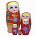 Red Set of 5 Cutie Nesting Dolls Matryoshka Madness Russian Doll