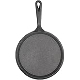 IMUSA 9.5in Preseasoned Cast Iron Comal for Tortillas, Arepas, Quesadillas, Heating & Searing, Heavy-Duty Flat Griddle