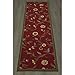 Machine Washable Floral Leaves Design Non-Slip Rubberback 2x7 Traditional Runner Rug for Hallway, Kitchen, Bedroom, Living Room, 1'10