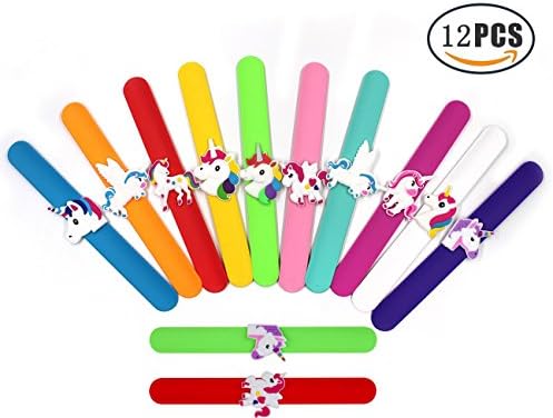 Unicorn Bracelet Silicone Wristbands Party Favors Supplies Decorations Cute Toys Prizes Gifts for Kids Boys Girls,12 PCS
