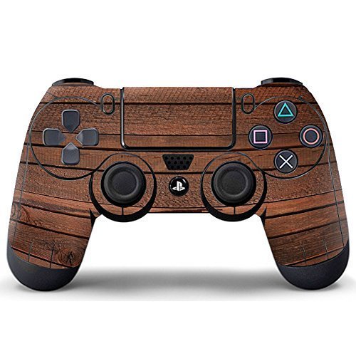 Pandaren controller skin sticker faceplates for PS4 controller x 1(dark wood)