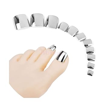 Amazon Com Beige White Nails Acrylic Nude Toe Nails Shiny