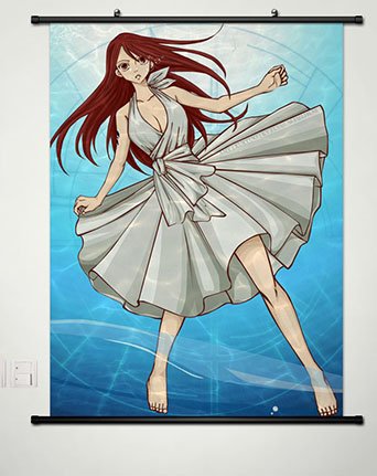 Wall Scroll Poster Fabric Painting For Anime Fairy Tail Erza Scarlet 003