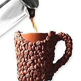 THE Coffee Gifts, Large Coffee Beans Mug - Unique Birthday & Housewarming Gift with Resin Light Roast Beans, Cool Funny Present For Dad, Mom, Husband, Wife, Men & Women, Double Wall Insulated,