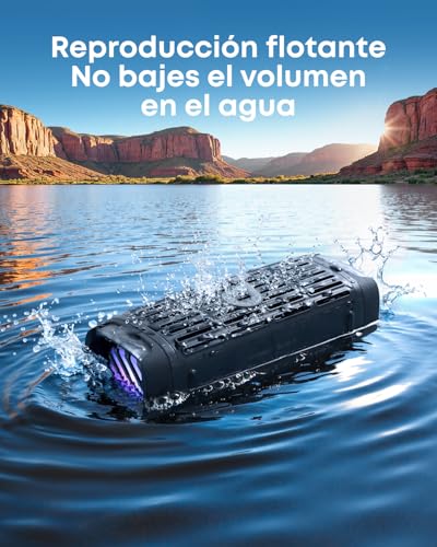 Soundcore by Anker Boom 3i Bocina Bluetooth Portatil, hasta 16h, 50W Potencia, IP68 Flotante Resistente Agua Salada, BassUp 2.0, Bluetooth 5.3, Ideal para Pesca, Camping Exteriores, Regalos para mamá