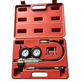 MILLION PARTS Engine Cylinder Compression Detector Leak Leakage Leakdown Leak-Down Tester Dual Gauge Kit Car Pressure Test Diagnostic Professional Tool Set with Case TU-21 Leak Down Tester