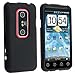 Black Rubberized Hard Phone Cover for HTC EVO 3D Protector Case