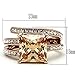 Marimor Jewelry Women's Stainless Steel Rose Gold Princess Cut Champagne Zirconia Cocktail Ring Size 8