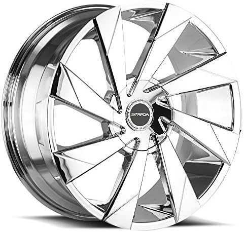 20" Inch Strada Moto Chrome Wheels Rims Only | Set of 4 | Fits Audi Mercedes BMW Infiniti Dodge Cadillac Chevy Ford Lexus Tesla Nissan Hyundai