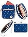 Leaper Casual Dots Cute Canvas laptop Bag Backpack Cross-body Bag Pencil Bag 3PCS Set(Dark Blue)