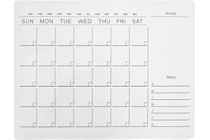 KALLORY Dry Erase Wall Calendar Sticker 15.74X11.81 Inch Reusable Monthly Planner Whiteboard for Home Office Dorm with Self-A