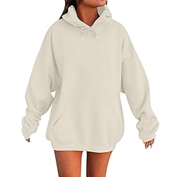 Oversized Trendy Cotton Hoodies - Plus Size Women's