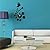 Hiquty 3D Mirror Wall Clock Home Decoration Butterfly Plum Clock