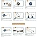 SUNNYCLUE 1 Box DIY 14Set Druzy Jewelry Necklace Earrings Making Kit - 24pcs Flat Back Druzy Resin Cabochons 12mm, 24pcs Blank Dangle Cabochon Setting, Earrings Hooks, 2m Cross Chains, Instruction