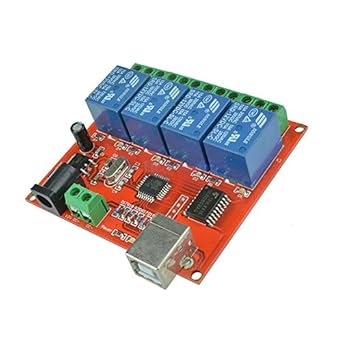 New 12v Usb Relay 4 Channel Programmable Computer Control For Smart Home Amazon Com Industrial Scientific