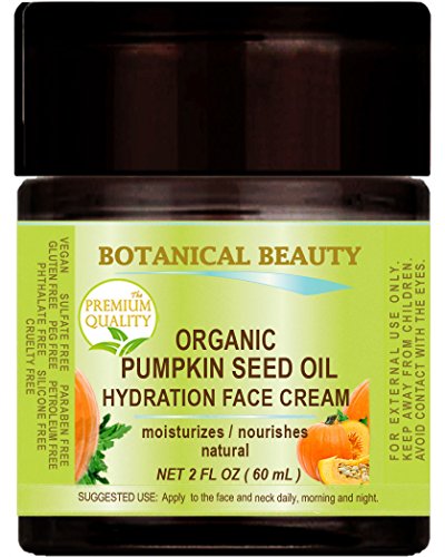 ORGANIC PUMPKIN SEED OIL HYDRATION FACE CREAM. For NORMAL - DRY - SENSITIVE SKIN. 2 Fl. oz - 60 ml.