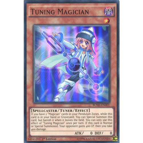 Yu-Gi-Oh! Tuning Magician Card - BOSH-EN001 Super Rare - Breakers Of Shadow Unlimited Edition