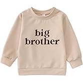 Ritatte Big Brother Sweatshirt for Toddler Promoted to Big Brother Crewneck Pullover Baby Boys Announcement Long Sleeve Shirt