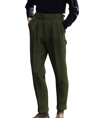 Amazon.com: 1950s Pattern, Men's Tailored Slacks - Waist: 30