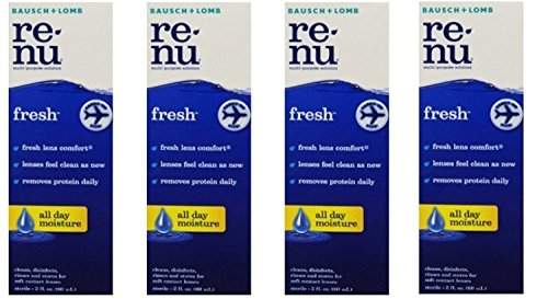 Renu Fresh Multi-Purpose Contact Lens Solution 2 oz Travel Size (Pack of 4)