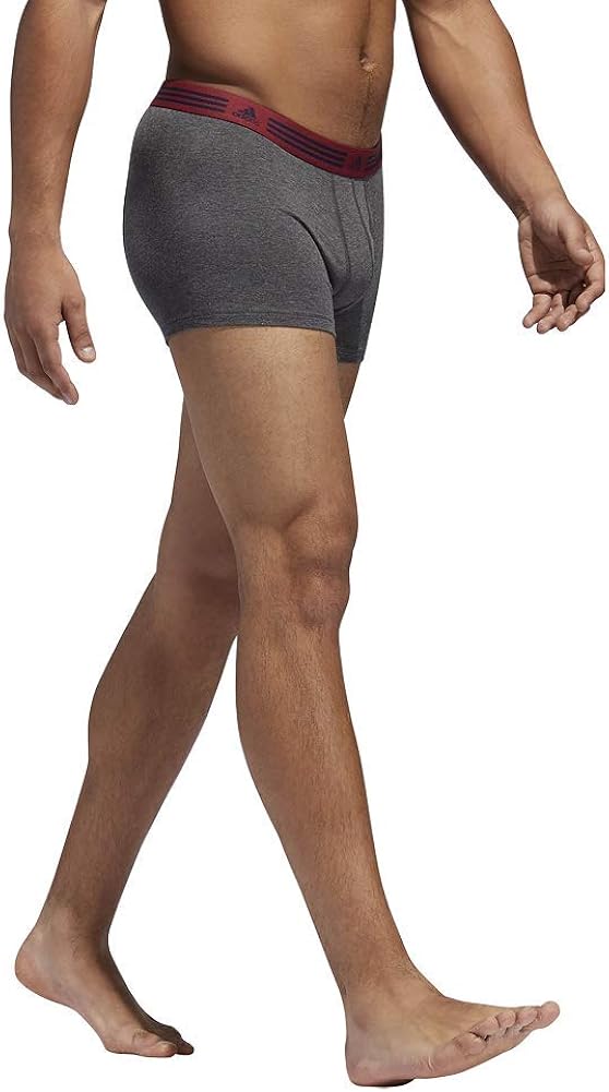 adidas Men's Athletic Stretch Cotton Trunk Underwear (2-Pack) : Athletic Underwear : Clothing