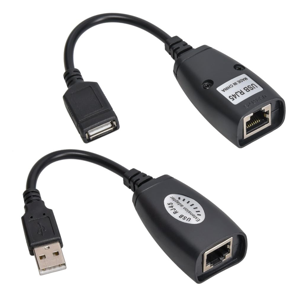 KALEA-INFORMATIQUE USB Male Female extender for carrying a USB signal over an RJ45 network cable over a distance of 30M