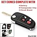 KATUR 1Pcs 4 Buttons 433Mhz Remote Control Car Key Shell Flip Folding Uncut Blade Auto Key Case Cover Replacement with 4D60 Chip for Jaguar