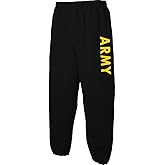 Lucky Ride Military Gear Black Army Sweat Pants with Gold Print