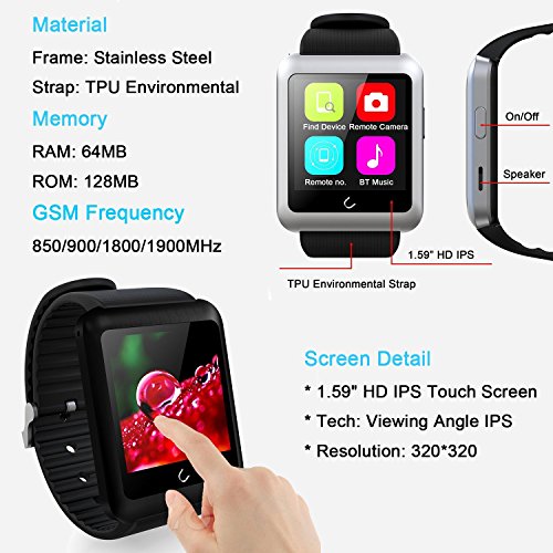 Efanr U11 Bluetooth Wrist Smart Watch Fitness Pedometer Tracker