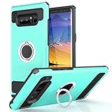 VeaYook for Samsung Galaxy Note 8 with Kickstand Dual Layer Silicone Rubber Hybrid Durable Shockproof Bumper Protective Anti-Scratch Impact Resistant Cover (Blue)