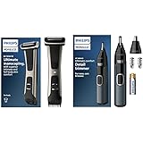 Philips Norelco Exclusive Bodygroom Series 7000 Showerproof Body & Manscaping Trimmer & Shaver, BG7030/49 + Philips Norelco N