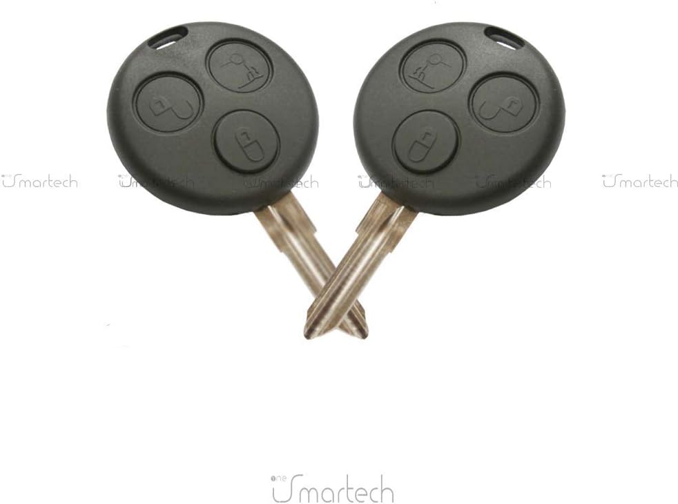Key Fob Cover with 3ย Remote Control Buttons for Smart Fortwo 450.