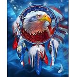 Adarl 5D DIY Diamond Painting Rhinestone Pictures Of Crystals Embroidery Kits Arts, Crafts & Sewing Cross Stitch NEW Totem Color Eagle