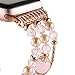 Simpeak Beaded Band Compatible with Apple Watch Series 10 (46mm) Series 9 8 7 (45mm) 6 SE 5 4 (44mm) 3 2 1 (42mm), Women Handmade Beaded Elastic Bracelet Compatible with iWatch 46mm 45mm 44mm 42mm