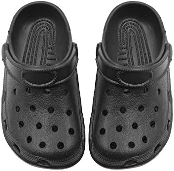 Shocked Toddler Rubber Foam Slingback Clogs with Ventilated Upper Size 11-12 Black