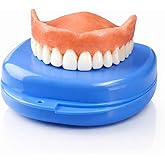 Temporary Immediate Upper Denture False Teeth for Quick Replacement - Easy to Use Dentures for Women/Men with Natural Smile in Minutes/Medium-Large