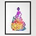 Dignovel Studios 11X14 Cinderella Disney Princess Inspired Watercolor Print Wedding Gift Fine Art Print Children N232