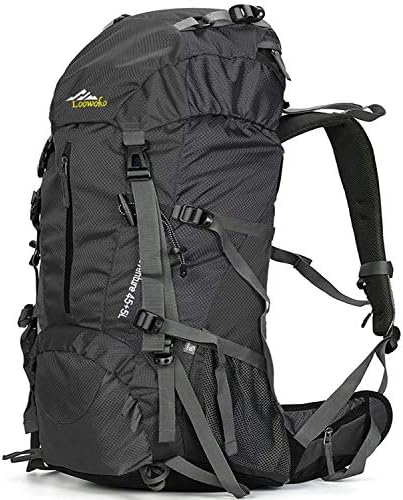 Loowoko Hiking Backpack 50L Travel Camping Backpack with Rain Cover