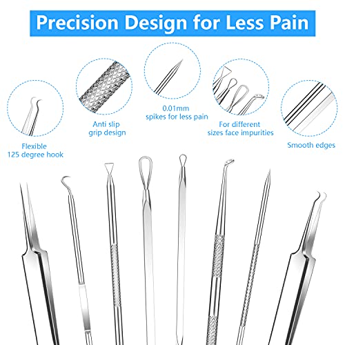 20PCS Pimple Popper Tool Kit, Variety of Tools for Comedone Acne Pimple