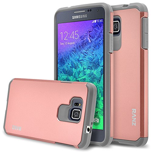 Galaxy Alpha G850 Case, RANZ Grey with Rose Gold Hard Impact Dual Layer Shockproof Bumper Case For Samsung Galaxy Alpha G850 Galaxy Alpha G850 Case, RANZ Grey with Rose Gold Hard Impact Dual Layer Shockproof Bumper Case For Samsung Galaxy Alpha G850